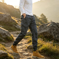 Celana Cargo Pria Heavyweight Custom, Jogger High-Stretch Label Pribadi, OEM Satu Atap untuk Streetwear Premium