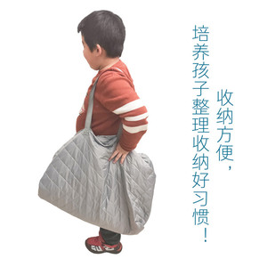 Alfombra de juego gris acolchada y gruesa para bebés, con almacenamiento, para niños de 0 a 24 meses, unisex, área de juegos para niños - Product Image 3