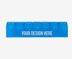 Boîte à pilules avec logo personnalisé 7 jours Cadeau personnalisé Promotionnel Événement d'entreprise Stockage de médicaments Planificateur hebdomadaire - Product Image 1