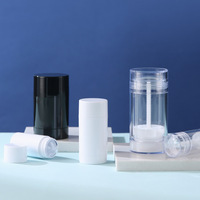 Tube de déodorant vide en plastique à visser 1 oz 15g 30g 50g 75g Noir Blanc Transparent Bouteille de déodorant Conteneur