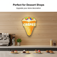 Enseigne publicitaire lumineuse en aluminium et acrylique LED personnalisée pour sandwicherie, décoration éclairée, résistante aux intempéries, imperméable, murale