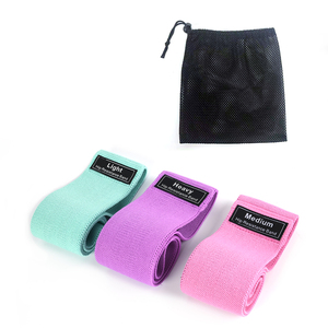 उच्च गुणवत्ता वाले कस्टम लोगो मुद्रित व्यायाम फिटनेस बूटी हिप कपड़े प्रतिरोध बैंड पैरों के लिए सेट किया गया योग जिम - Product Image 2