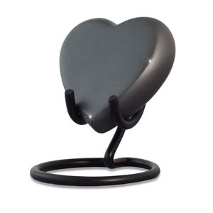 Meilleure vente de petite urne funéraire en forme de cœur métallique de haute qualité pour cendres humaines/fournitures funéraires - Product Image 3