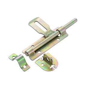 Sắt Màu Mạ Chống Trộm Cửa Tháp Khóa Thùng Cửa <span class=keywords><strong>Latch</strong></span> Bolt Móc Khóa An Ninh Trượt Patio Cửa <span class=keywords><strong>Latch</strong></span>/Bolt - Product Image 1