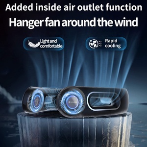 Sin aspas usable cuello colgante un segundo ciclo de enfriamiento <span class=keywords><strong>aire</strong></span> dos manos libre portátil recargable cuello ventilador seguridad de calor - Product Image 4