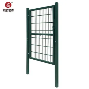 Powder Coated Welded Wire Mesh Panel Farm Gate Metal Double Wire Fence Gate