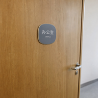 Panneau de porte en acrylique, plaque frontale monocouche, pour couloir de bâtiment de bureaux, liste de noms pour bureau d'accueil, affiche le texte du bureau