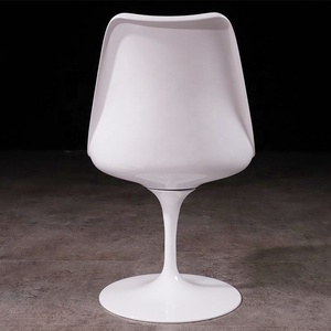<span class=keywords><strong>Chaise</strong></span> pivotante Tulip sans dossier, rembourrage doux, pieds en fibre de verre et <span class=keywords><strong>fer</strong></span>, pivotante ronde, blanche, style antique, chaises de salle à manger - Product Image 4