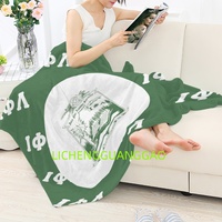 Couverture polaire personnalisée de haute qualité pour sororité, vente en gros, couverture douce et chaude pour canapé et lit, couverture en flanelle pour la maison, cadeau de vacances