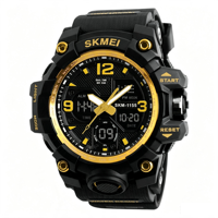 Reloj Electrónico Impermeable para Hombre, Reloj Multifuncional de Doble Pantalla Extra Grande para Deportes al Aire Libre
