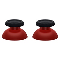 EXtremeRate Carmine Red & Black Mushroom Cap Analog Thumbtsicks pour PS5 & PS4 Controller