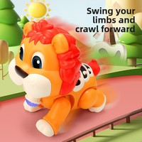 Lion Électrique à Bascule et Marche, Jouet Musical Lumineux et Éducatif en Plastique pour Enfants de 0 à 3 Ans, Unisexe