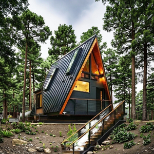 Lấy cảm hứng từ rừng ổn định chống ăn mòn bằng gỗ prefab nhà Internet Celeb thu hút khách sạn Kỳ nghỉ chống gió thép không thấm nước - Product Image 1