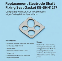 Joint d'étanchéité de fixation d'électrode de rechange KB-SHN1217 compatible avec les pièces de rechange pour imprimante de codage à jet d'encre continu KGK CCS-R