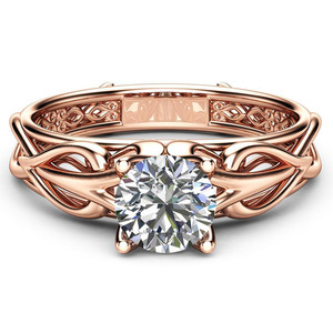 Anello con Fiore in Tono Rosa per Donne, Gioiello Elegante e Scintillante, Vendita all'Ingrosso - Product Image 1