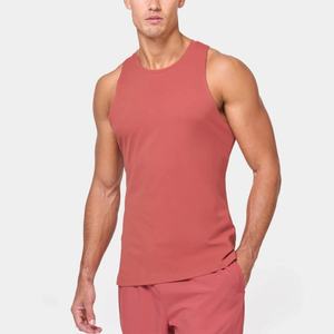Débardeur de musculation personnalisé OEM, col rond, 100% polyester, séchage rapide, pour hommes - Product Image 1