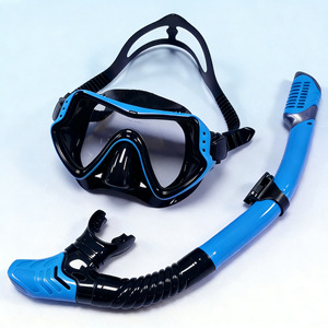 JUNHAIINS Diving Mask And Snorkel Set Adult <b>Large</b> <b>Frame</b> Silicone Anti Fog Tempered Glass For Snorkeling - Product Image 3