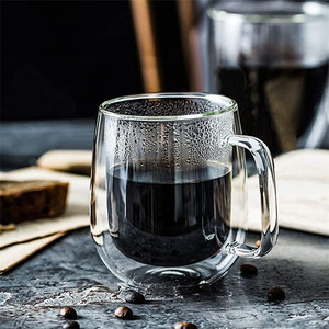 <strong>Manufacturer</strong> Sale Transparent Heat-proof Insulated Double Wall Glass Cup - Product Image 3