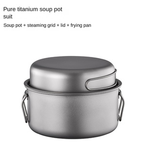 Ustensiles de cuisine en titane pour le camping, ultra-légers, portables, équipement de cuisson pour la randonnée et le backpacking, fournis par l'usine - Product Image 1
