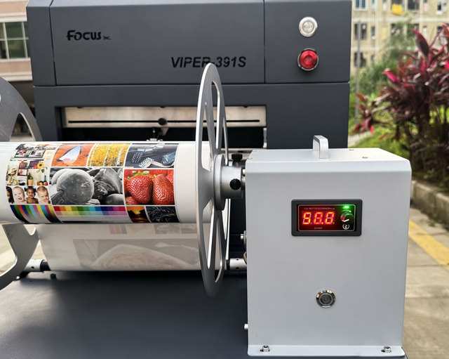 Focus Viper-391S Digital Industrial Roll Label Printer Single Pass Full Color Inkjet Automatic Grade New Condition