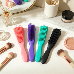 A802 Peine de aire con cojín de aire de doble propósito (uso en seco/húmedo) para rizar el cabello, con diseño hueco para alimentación de raíces y masaje de ocho dedos - Product Image 4