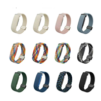 Bracelet de montre en nylon tressé magnétique pour Google Fitbit Air Smart Watch, bracelet de remplacement tissé, boucle magnétique réglable