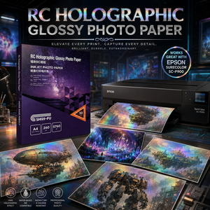 Carta Fotografica Riflettente RC OEM, Carta Fotografica Lucida per Stampa Copertine Album, Fogli Personalizzati, Carta Fotografica Arcobaleno - Product Image 1