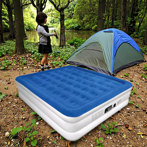 Lit gonflable moderne en PVC sur mesure, pliable, portable, avec pompe intégrée, housse amovible, pour chambre à coucher, camping en plein air - Product Image 2