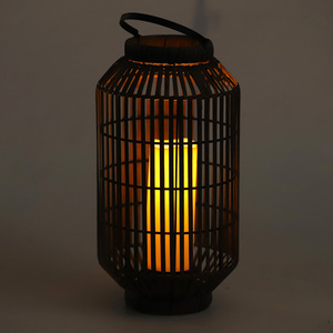 Lanterna a Luce Solare in Rattan per <span class=keywords><strong>Esterni</strong></span> Illuminazione da Giardino e Patio a LED ad Energia Solare Lampada Impermeabile per Vialetto e Cortile - Product Image 4