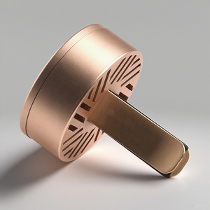 Clip d'aromathérapie en métal pour bouche d'aération de voiture en or rose avec couvercle magnétique à motif creux pour parfum d'intérieur automobile - Product Image 2