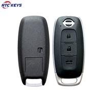 Coque de clé intelligente de bonne qualité à 3 boutons pour clé de voiture N-issan
