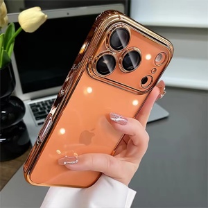 เคสโทรศัพท์มือถือแบบแข็งเคลือบด้วยไฟฟ้าบางเฉียบสำหรับ 17ProMAX พร้อมฟิล์มเลนส์ สำหรับเคส iPhone 17 Pro Max ฟิล์มกระจกใส - Product Image 2