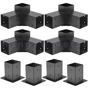 Conector de base de 3 vías de <span class=keywords><strong>metal</strong></span> personalizado soportes de pérgola impermeable al aire libre acero pabellón techo jardín soporte presión naturaleza cenador - Product Image 1