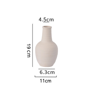 HigSilent <span class=keywords><strong>Wind</strong></span> Ornement Simple Décoration Artistique Cave À Vin Salon Matt Glaze H-Level Brûlé Vase À Fleurs En Céramique - Product Image 6