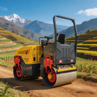 Rodillo Compactador Vibratorio de Doble Tambor Hidráulico de Alta Eficiencia de 3 Toneladas, Modelo RBT-JS1200, Motor Kubota, Grado 30%