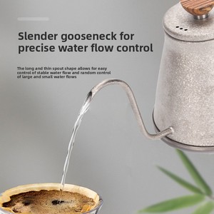 <span class=keywords><strong>Caffettiera</strong></span> Pour-Over di Alta Gamma in Titanio Puro con Base Rinforzata, Controllo della Temperatura e Beccuccio Lungo e Sottile - Product Image 2