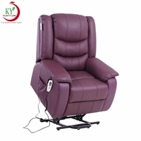 Geeksofa Housse en cuir pour meubles Style européen Fauteuil inclinable multi-positions réglable pour personnes âgées