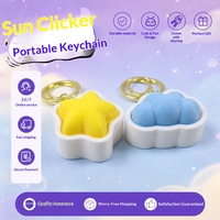 Porte-clés anti-stress créatif en PLA imprimé en 3D, motif soleil, étoile, nuage, nébuleuse, sonore, mignon, style chinois, gadget pour sac