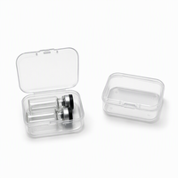 Boîte de rangement pour flacons de médicaments, 2 compartiments pour flacons de 3 ml, organisateur en plastique transparent avec couvercle protecteur à charnières