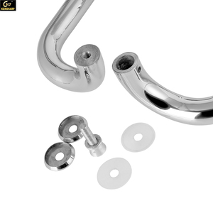 Kensharp 热销巴林型抛光圆形拉手不锈钢弯形门把手 - Product Image 3