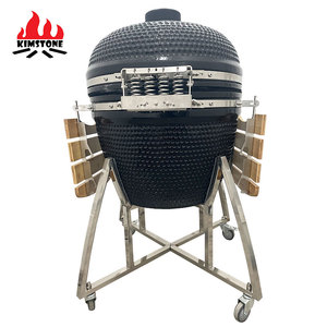 KIMSTONE Kamado de Cerámica Grande Negro de 26 Pulgadas para Barbacoa, KS-KP26R-04-01 - Product Image 2