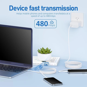 Cable de carga PD de 20W tipo C para iPhone, cables de datos tipo C para cargador de iPhone, cargador USB-C de 20W para iPhone, para iPhone 14, 13, 12, 11 - Product Image 2