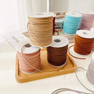 Deerskin pita beludru kulit sapi, buket bunga segar bahan DIY untuk dekorasi kotak hadiah tali tipis Suede buatan tangan untuk Natal - Product Image 4