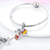 Pendentif de tauromachie espagnole en argent avec zircon bijoux de mode pour la conception de cadeaux de fête des femmes