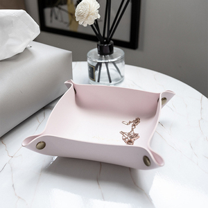 Vassoio Portaoggetti Pieghevole in Pelle PU Personalizzabile con Logo, per Chiavi, Accessori, Scarpe, Comodino e Servizio - Product Image 6