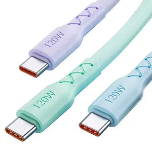 Nuevo <span class=keywords><strong>Cable</strong></span> USB C de Carga Rápida de <span class=keywords><strong>2</strong></span> <span class=keywords><strong>Metros</strong></span>, 1.5 y 1 Metro, 6.0 mm de Ancho y 120 W, Tendencia 2026 - Product Image 1