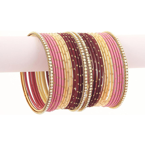 Conjunto de brazaletes de alta calidad de moda ligeros de nuevo diseño 2025 personalizables para mujer, joyería de todos los colores Churiyan para fiestas - Product Image 6