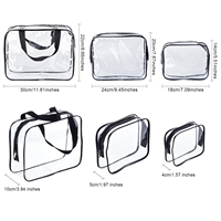 Sac cosmétique transparent en PVC 30x22x10cm 120.5g, organiseur de maquillage de voyage, sac à main pour filles, 12 couleurs, lavable, OEM, vente en gros