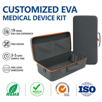 Étui de rangement médical étanche en EVA personnalisé OEM avec fermeture éclair, coque rigide et compartiments organisateurs pour équipement médical