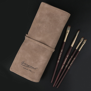 Juego de pinceles de pintura de acuarela para artista de pelo de nailon Giorgione 24 piezas con cuchillo de pintura gratis y <span class=keywords><strong>estuche</strong></span> de transporte de cuero - Product Image 4